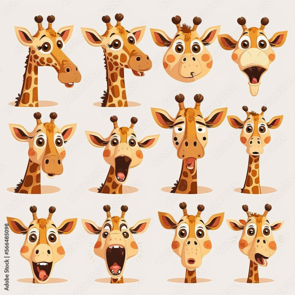 Giraffe Collection Of Emotions Giraffe Collection Of Emotions