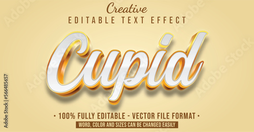 Text style effect with Cupid theme style. Editable text style graphic element