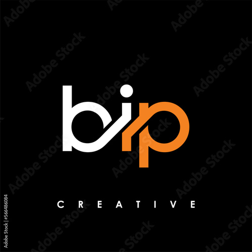 BIP Letter Initial Logo Design Template Vector Illustration photo