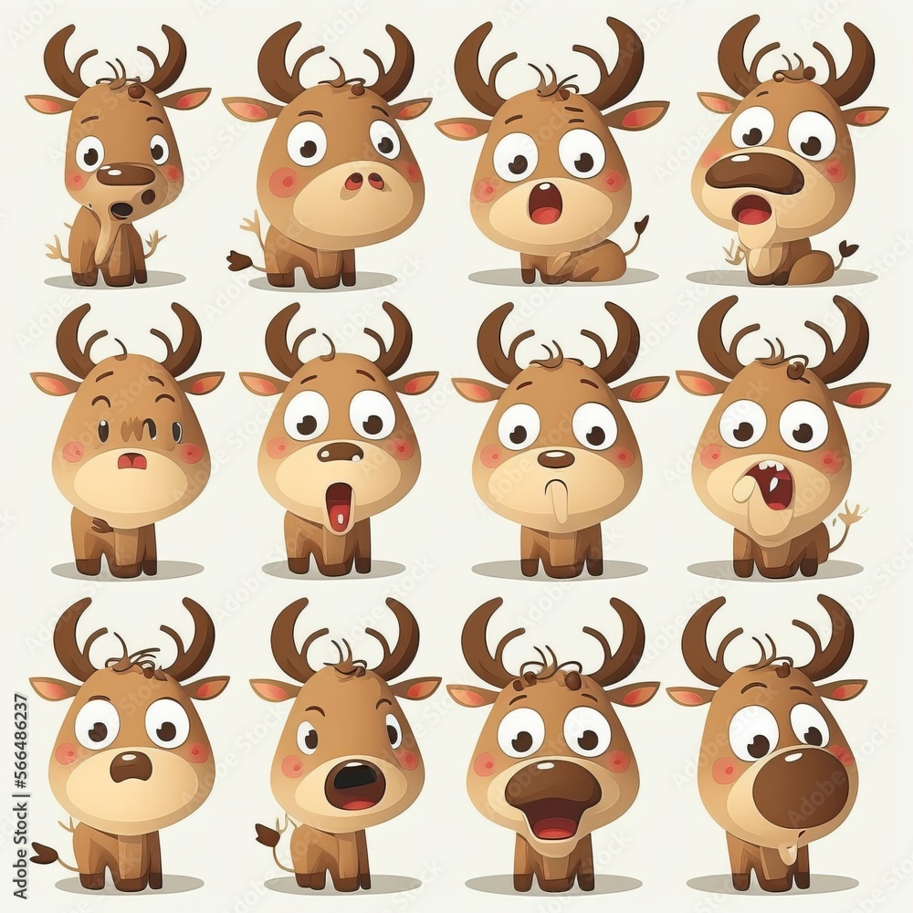 Reindeer Collection Of Emotions Reindeer Collection Of Emotions