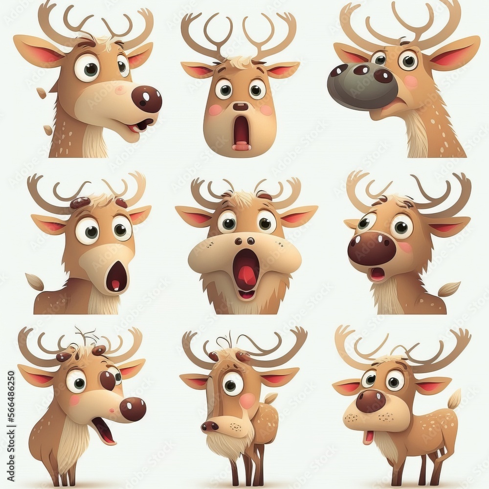 Reindeer Collection Of Emotions Reindeer Collection Of Emotions