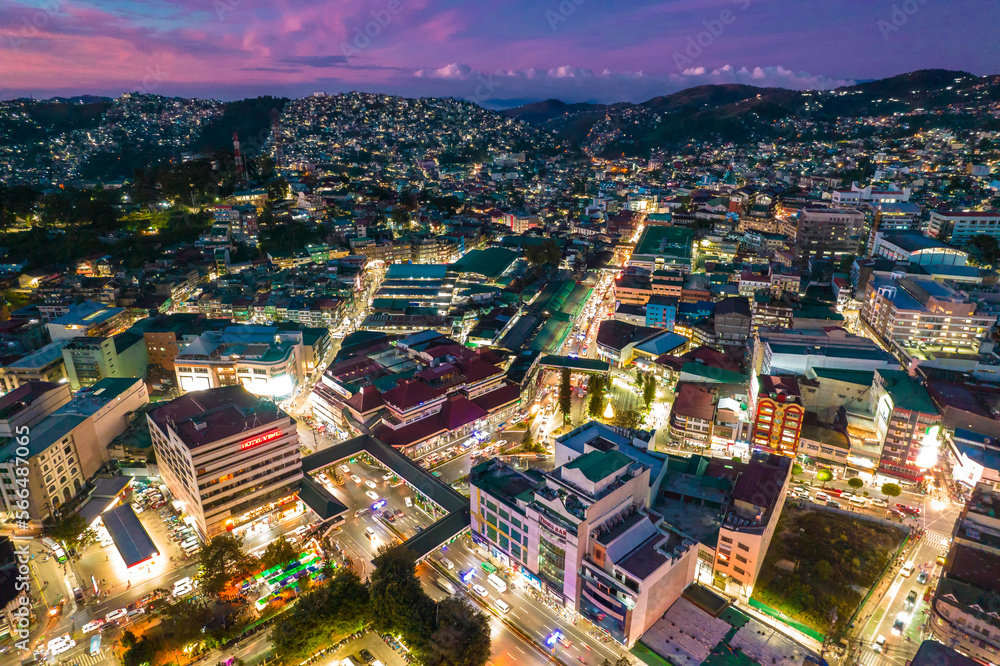 Baguio City skyline at night.