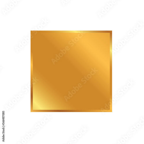 Gold square metal png