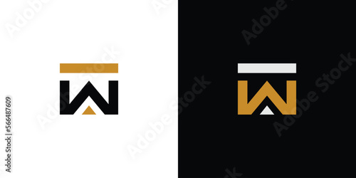 Modern and unique TW logo design