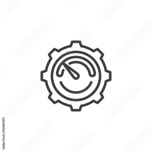 Speedometer measure line icon