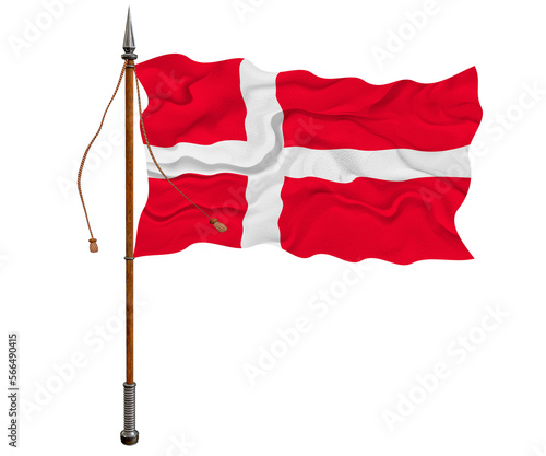 National flag of Denmark. Background with flag of Denmark.