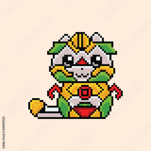 vector cat character in robot costume  © budi