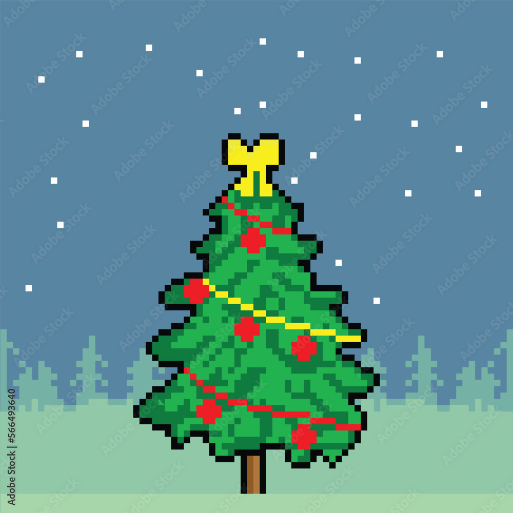 abstract christmas tree with snowflakes abstract christmas tree with snowflakes