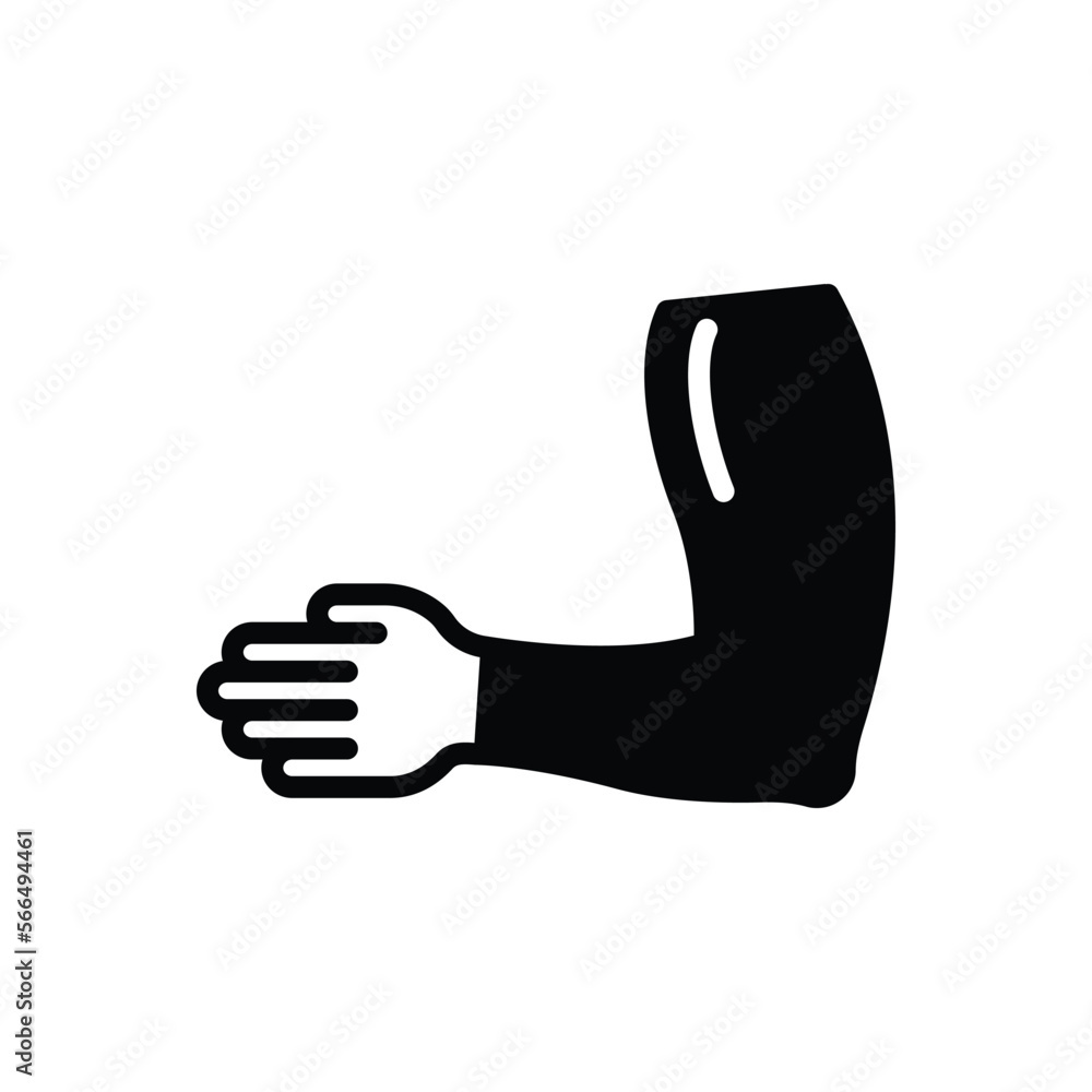 Obraz premium Black solid icon for arms