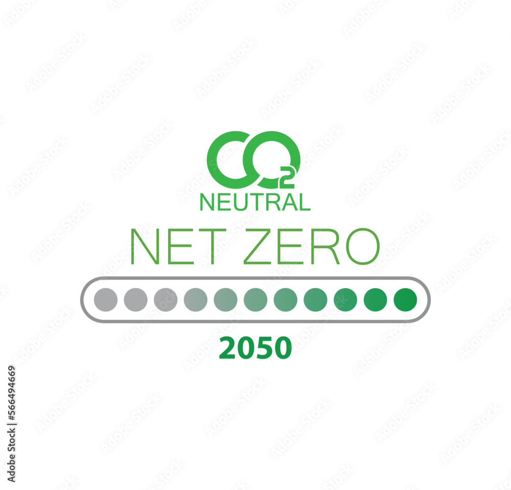 Fototapeta premium net zero sign on white background