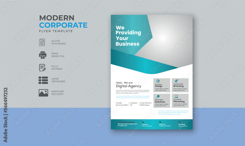 Business brochure flyer design layout template a4 size. Business brochure flyer design layout template a4 size.