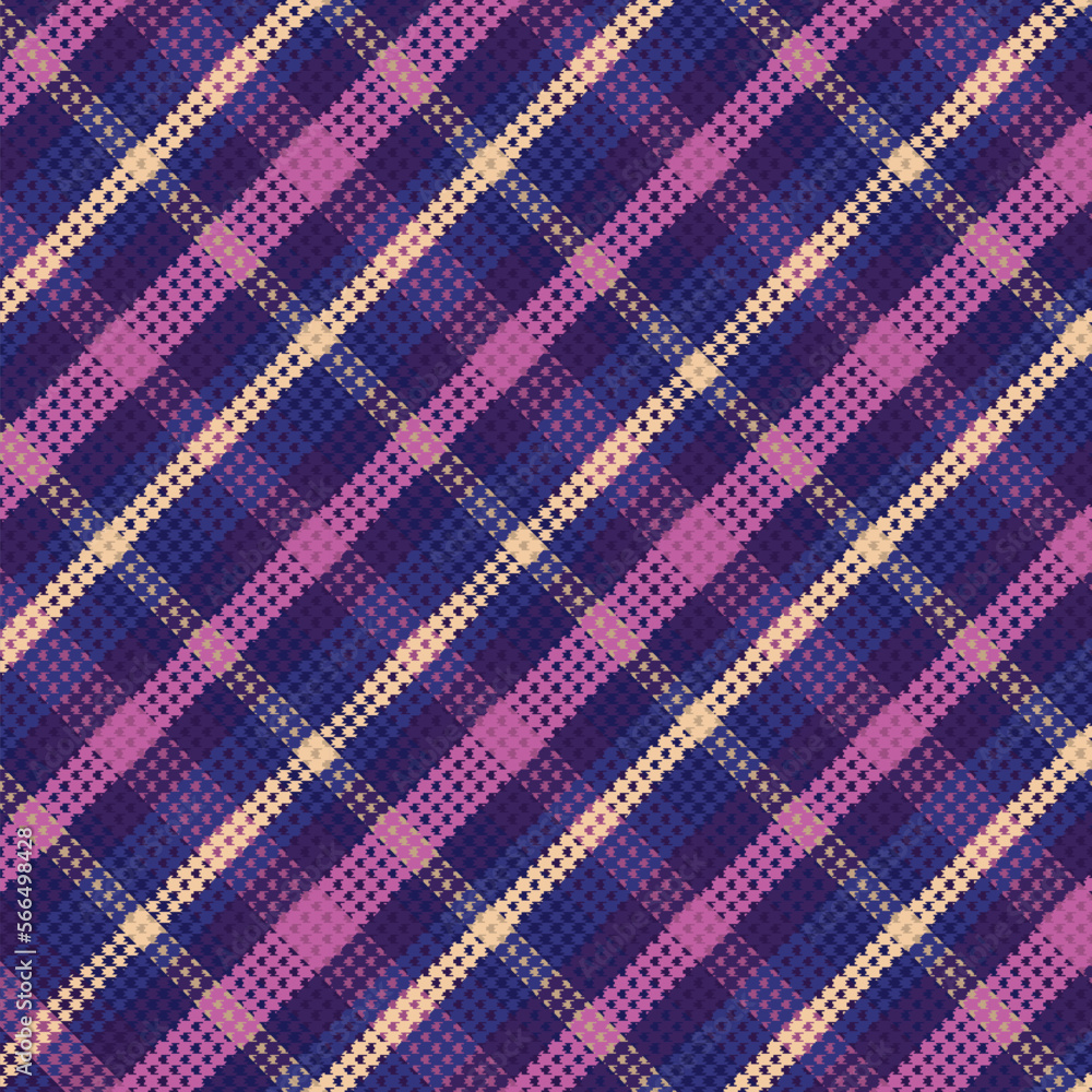 Tartan Plaid With Night Color Pattern.