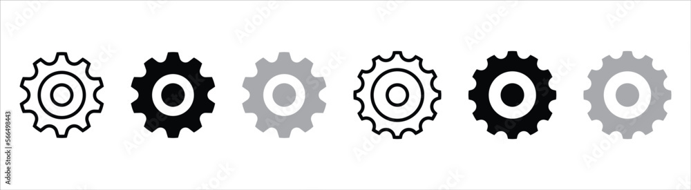 gear icon set collection symbol sign, vector illustration gear icon set collection symbol sign, vector illustration