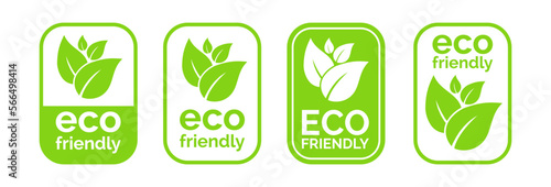 Set Of Eco Friendly Icons. Ecologic food stamps. Organic natural food labels.