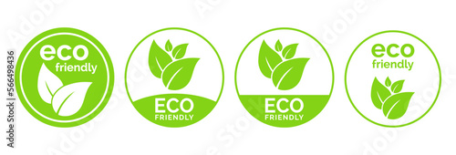Set Of Eco Friendly Icons. Ecologic food stamps. Organic natural food labels.