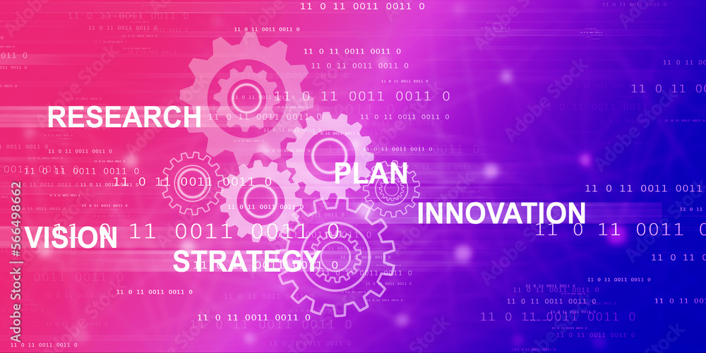 Obraz premium 2D Digital Abstract Business Networking background