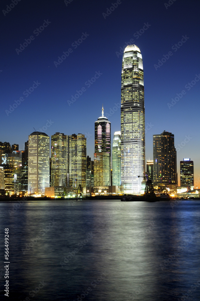 Skyline, Night-scrape of skyscrapers in Hong Kong
Skyline, Night-scrape of skyscrapers in Hong Kong