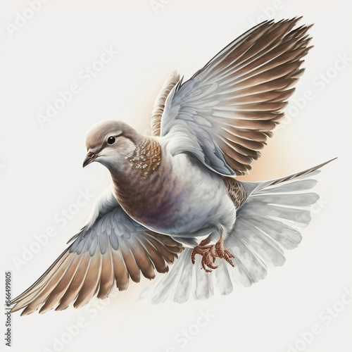 pigeon isolated on white background © Irina