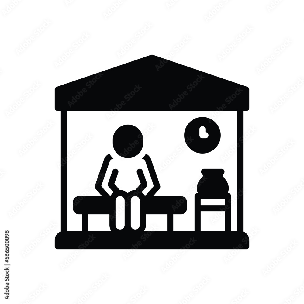 Black solid icon for isolated Black solid icon for isolated