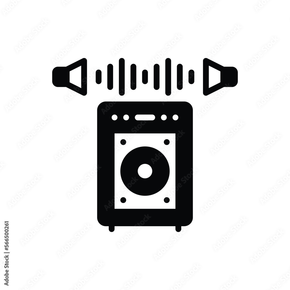 Black solid icon for bass Black solid icon for bass