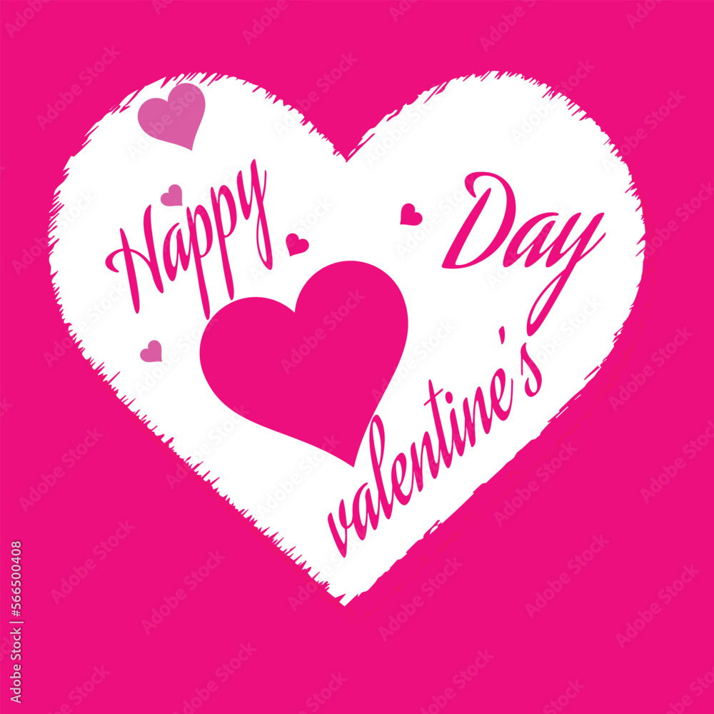 Valentin's day card in pink background eps 10
