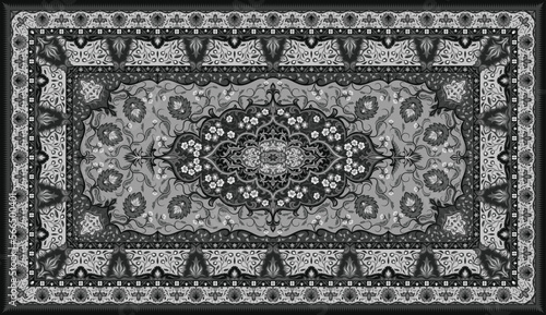 Persian carpet texture. Abstract tribal modern ornament background. Colored vector illustration.