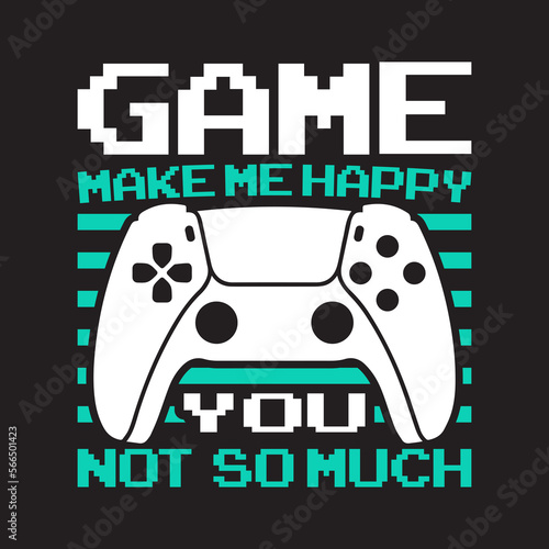 Custom retro vintage Gaming Tshirt design template photo