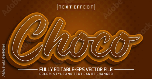 Choco text editable style effect