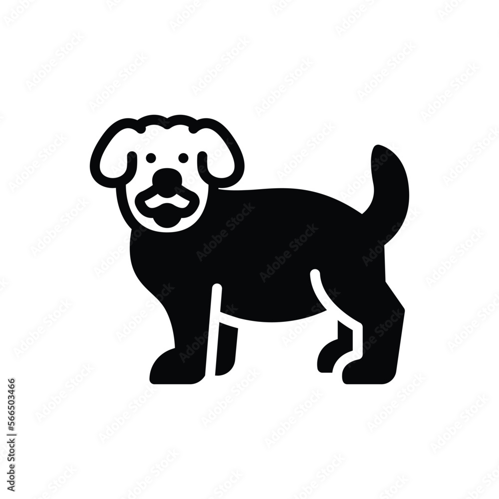 Black solid icon for breeds