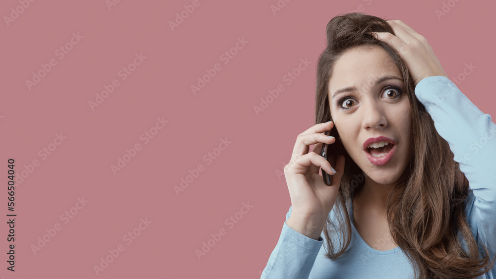 Cute girl on the phone Cute girl on the phone