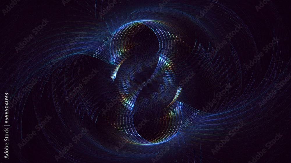 3D rendering abstract blue fractal light background 3D rendering abstract blue fractal light background