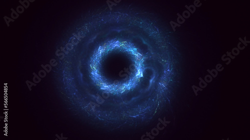 3D rendering abstract circle light background