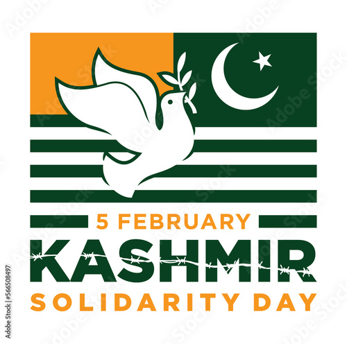 Kashmir Solidarity Day. February 5. Vector Illustration.