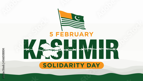 Kashmir Solidarity Day. February 5. Vector Illustration.