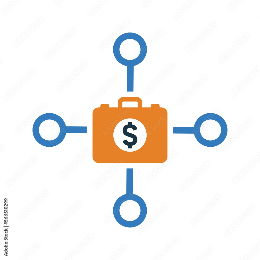 Business Network Icon. Simple editable vector graphics.