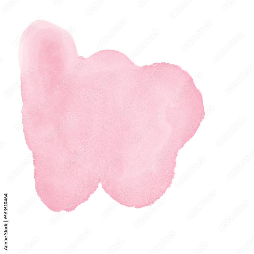 Pink Pastel Watercolor Blob Transparent 