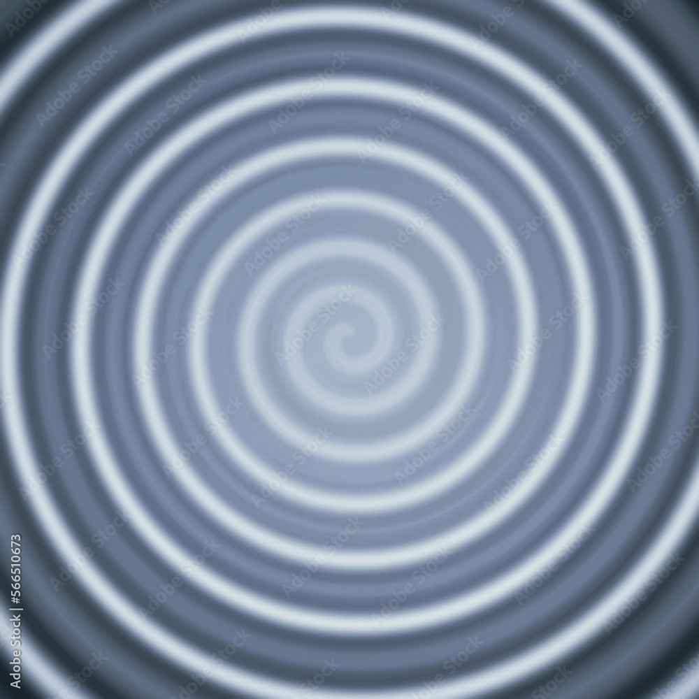 Obraz premium Spiral Swirl Whirl Motion. Abstract Blurry Blue Grey Square Background.