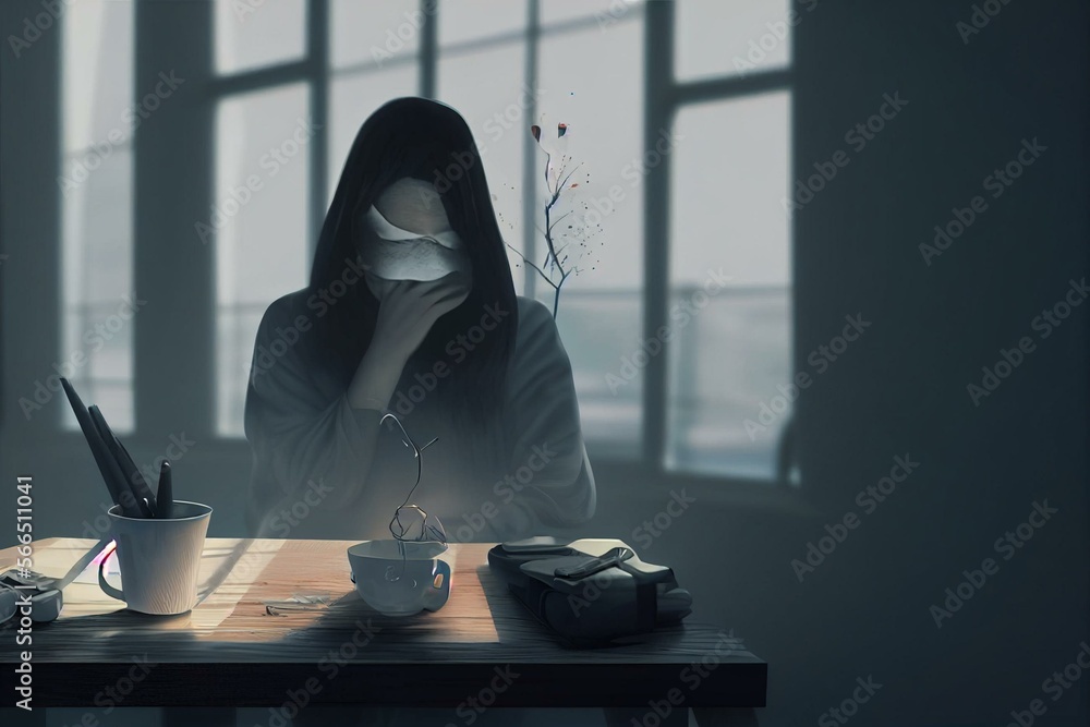 Quiet quitting illustration, worklife balance, workplace rules and