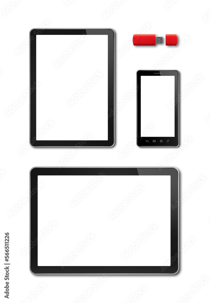 smartphone and digital tablet pc mockup template. Isolated on transparent smartphone and digital tablet pc mockup template. Isolated on transparent