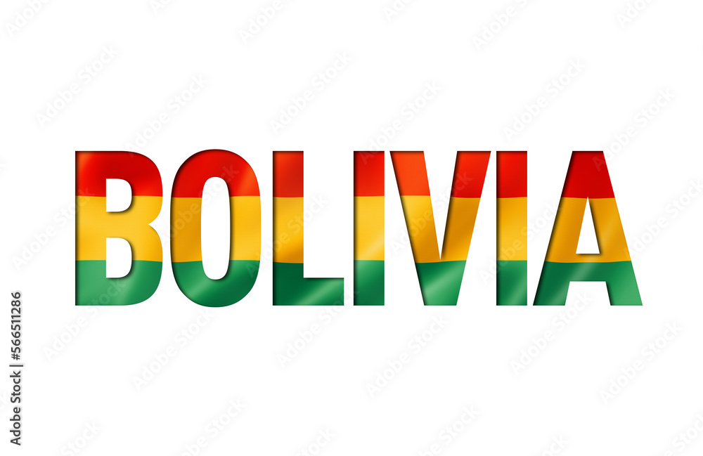 Fototapeta premium bolivian flag text font