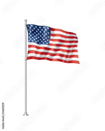 United States flag isolated on white © daboost