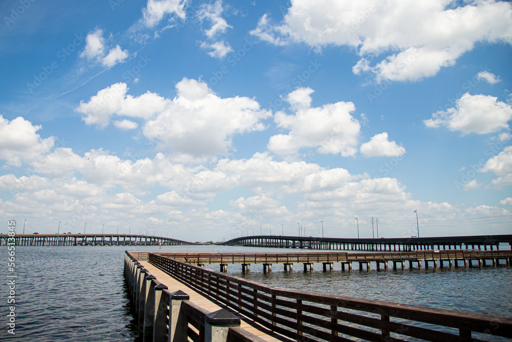 Walkways and bridges over the waterways of Florida