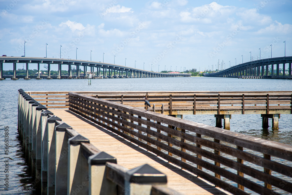 Walkways and bridges over the waterways of Florida