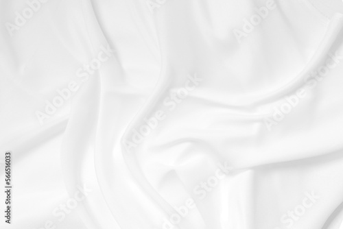 Soft focus white smooth ripple linen fabric on detail texture background