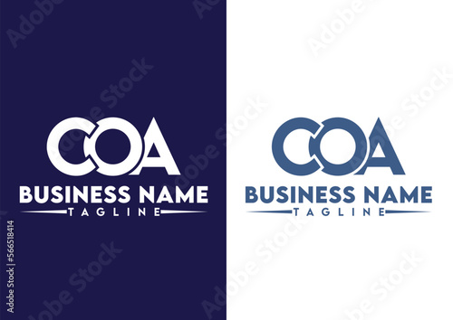 Letter COA logo design vector template, COA logo photo