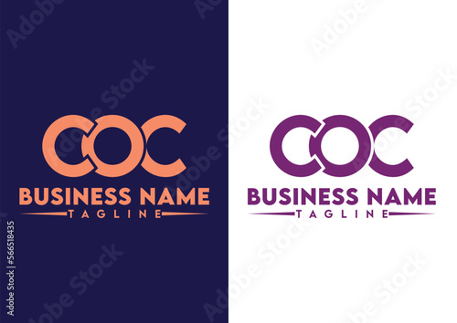 Letter COC logo design vector template, COC logo