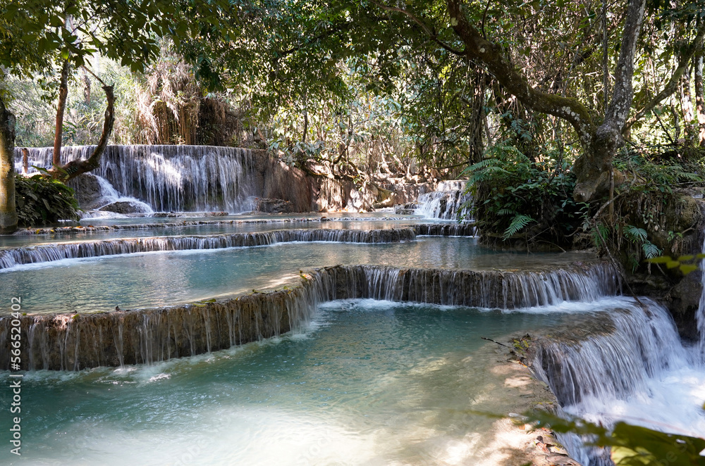 Naklejka premium Kuang Si Waterfall near Luang Prabang, Laos