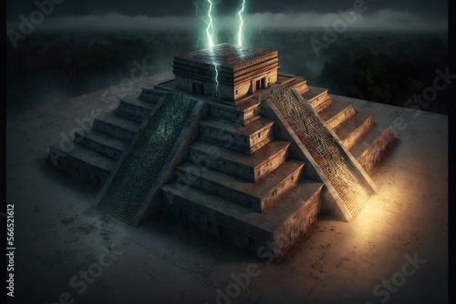Chichen Itza pyramid as a power conduit, alien power plant