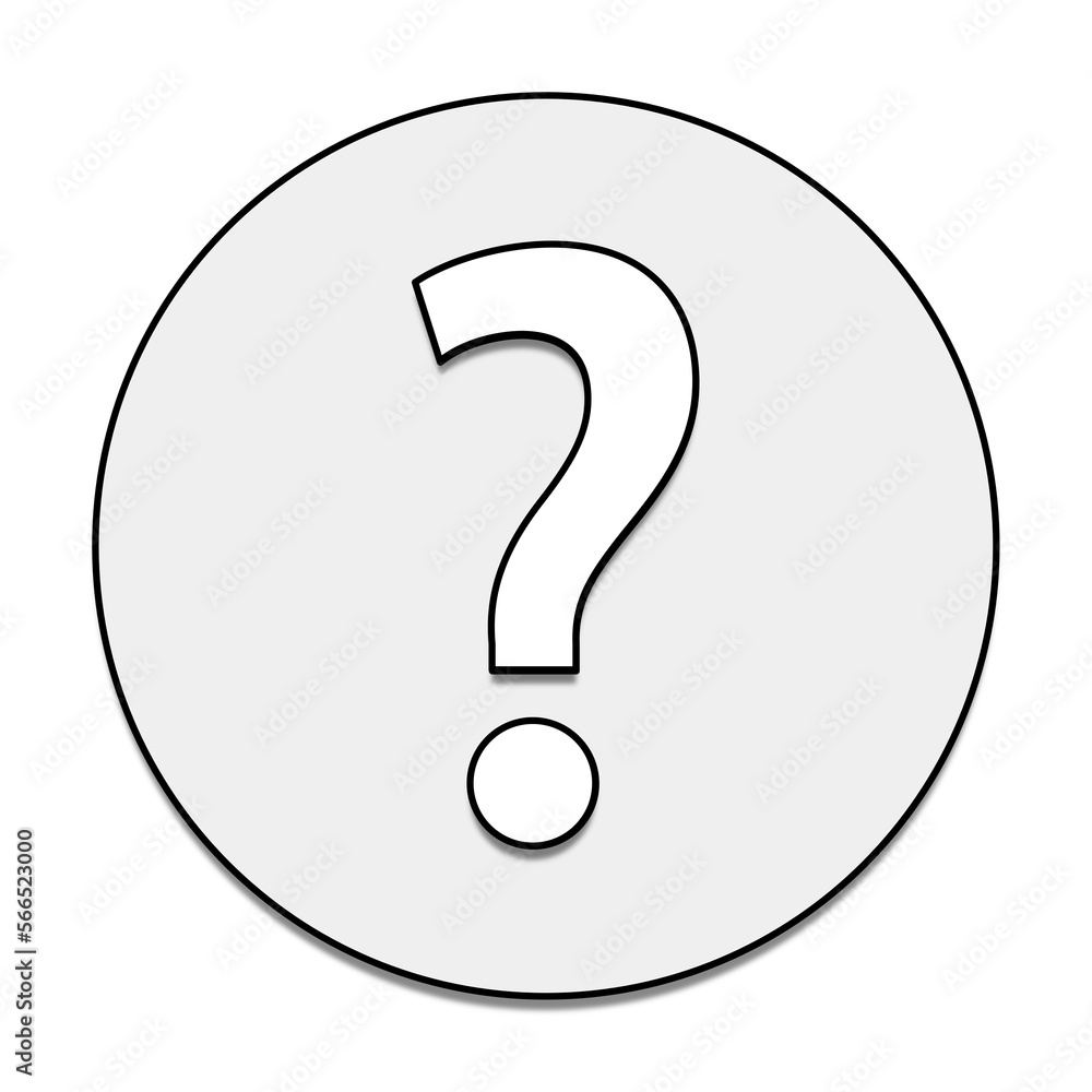 illustrazione con simbolo carattere punto interrogativo dentro un cerchio su sfondo trasparente illustrazione con simbolo carattere punto interrogativo dentro un cerchio su sfondo trasparente