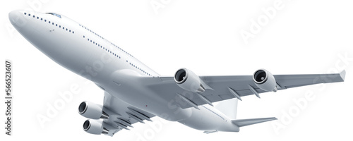 Flying airplane 